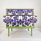 Chest Of Drawers In Yeabridge Green And Retro Pattern