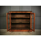 Vintage Victorian Glazed Figured Walnut Bookcase Display Cabinet