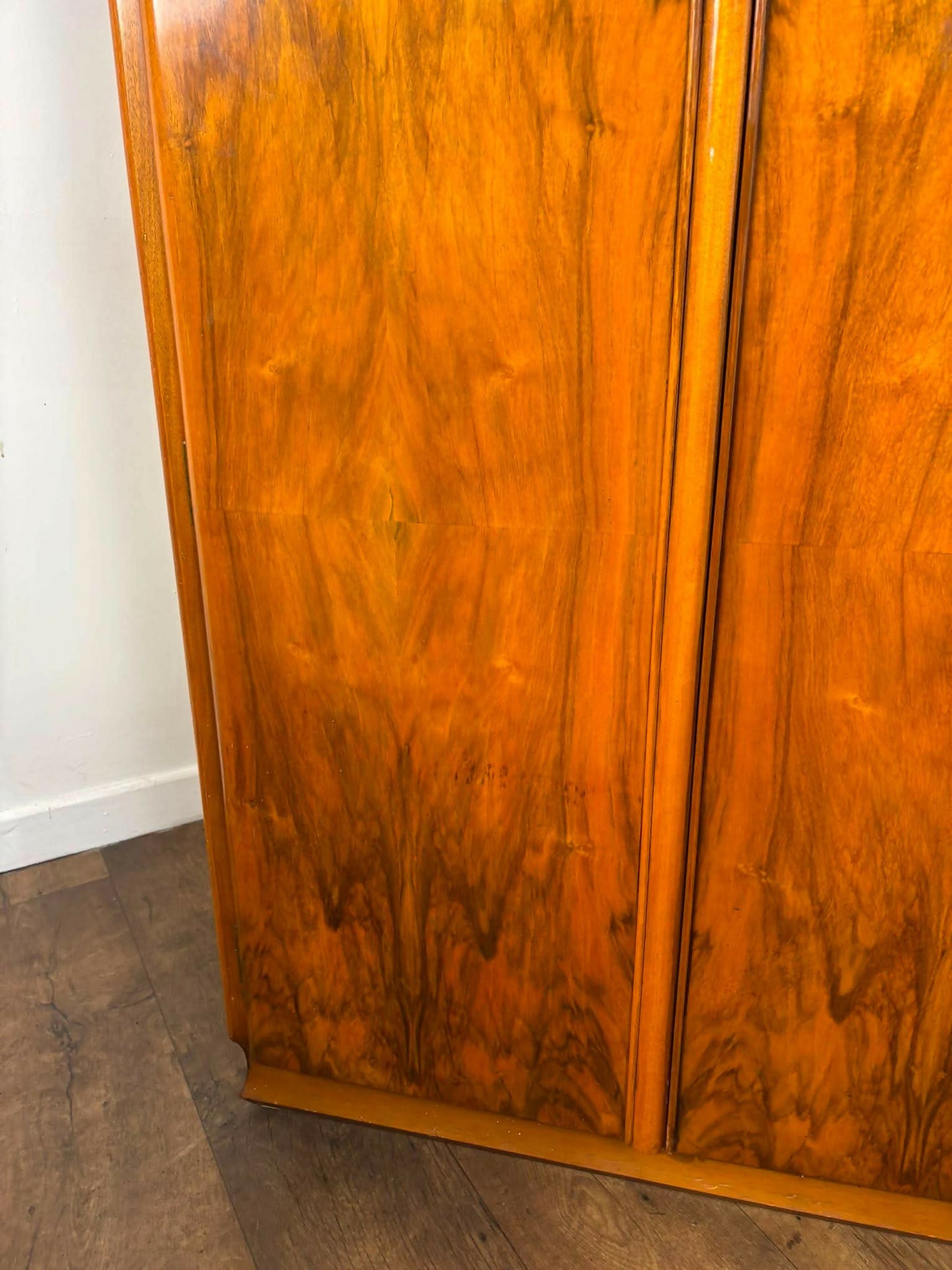 Vintage Walnut Veneered Two Door Wardrobe by Wilkin Furniture (c.1960)