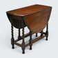 Vintage Oak Drop Leaf Dining Table Barley Twist Gate Leg Vintage FREE Delivery