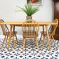 Four Ercol Windsor 370 Dining Chairs with 382 Elm Plank Dining Table