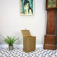 Lloyd Loom Lusty Linen Laundry Bin Basket in Gold