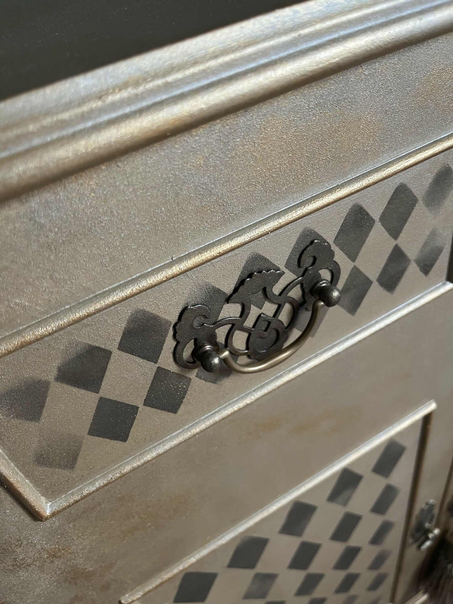 Aged Gold Drinks Cabinet