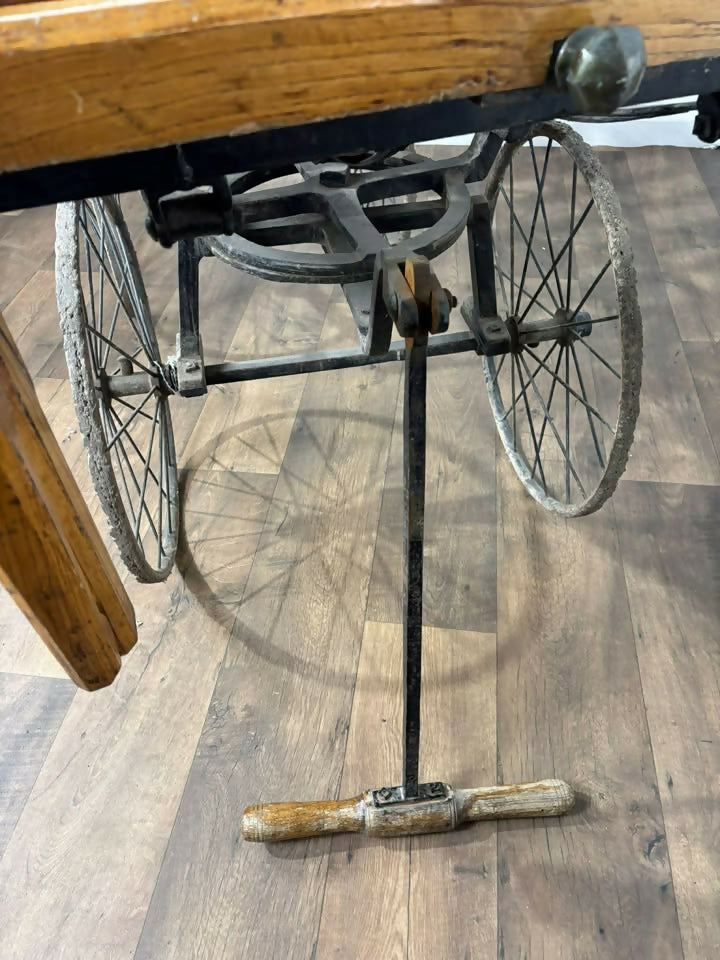 Victorian Wooden & Cast Iron Coffin Cart