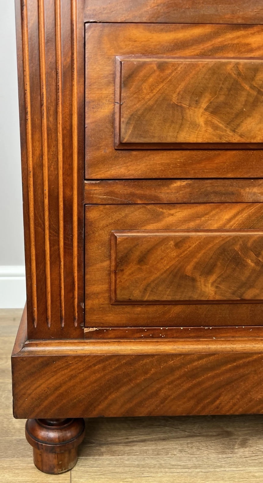 Chest of Drawers Antique French Walnut Marble Top 5 Drawers Cabinet LOT 6349