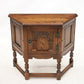 Old Charm Canted Table With Cupboard Finished In Tudor Brown FREE UK Delivery*. SBR9211/0506D