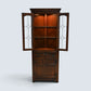 Old Charm Corner Display Cabinet with Leaded Glass Tudor Brown FREE UK Delivery*