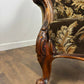 Victorian Upholstered Armchair on Castors