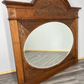 Wall Mirror Antique French Style Oak Carved Floral Decorative Frame LOT 3849