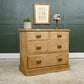 Edwardian Pine Chest of Drawers - 2 Over 2 - Antique
