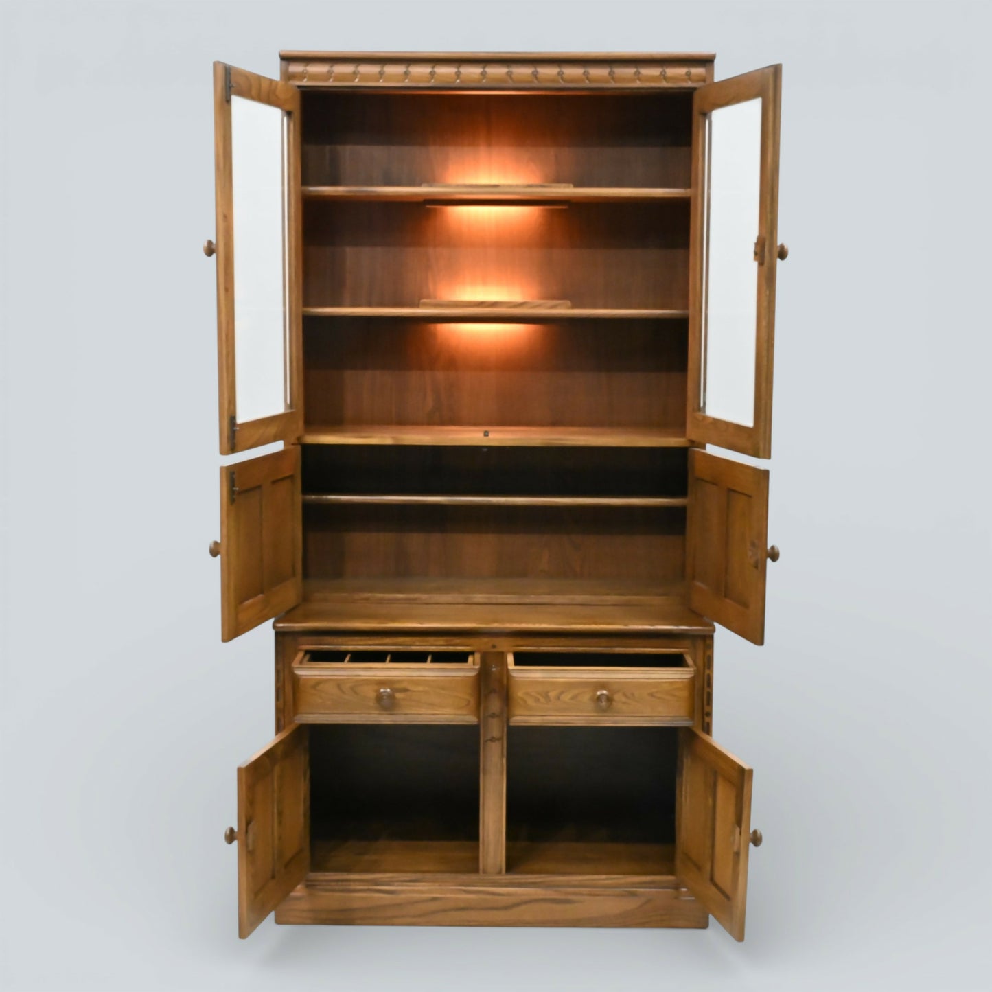 Ercol Mural Wall Unit Drinks Display Cabinets Golden Dawn FREE UK Delivery*