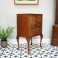 Cocktail Drinks Cabinet in a Queen Anne Style Burr Walnut Veneer Matched Doors