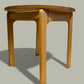 1-2 Vintage Wooden Round Side Table Light Wood Finish