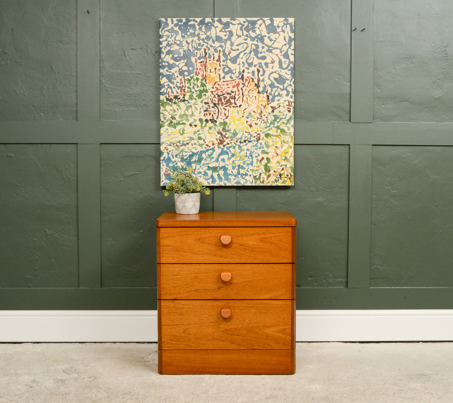 Small Stag Cantata Chest of Drawers / Bedside Drawers - Mid Century