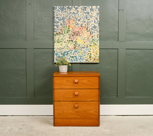 Small Stag Cantata Chest of Drawers / Bedside Drawers - Mid Century