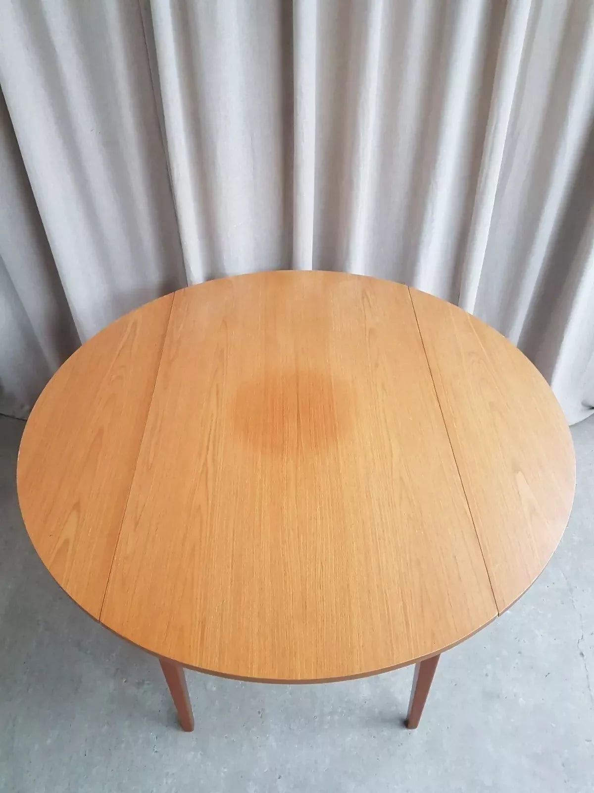 Vintage Mid Century Drop Leaf Oak Effect Extending Dining Table Danish Retro R655