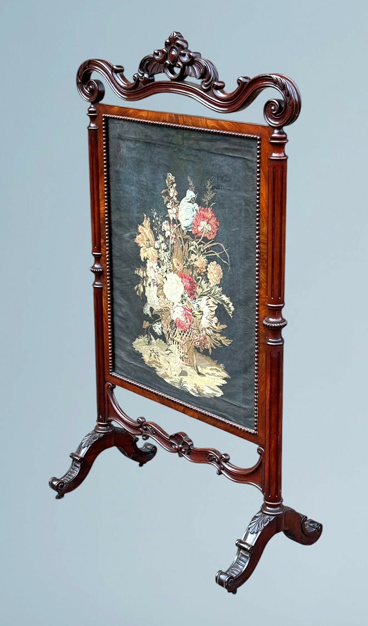 George IV Mahogany Fire Screen