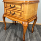 Bedside Table Vintage French Louis XVI Nightstand 2 Drawers Cabinet LOT 3586