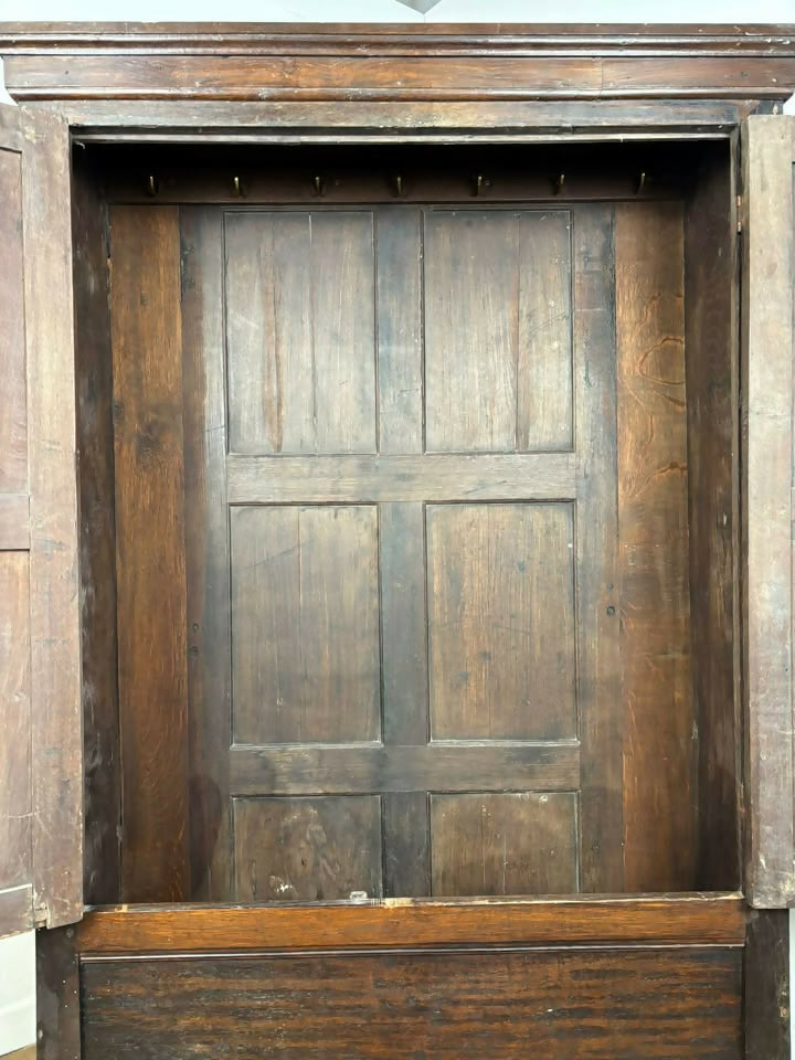 Georgian Oak Two Door Livery Cupboard