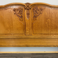Bed Antique French Louis XVI Oak Double Bed Frame Carved Headboard LOT 3662