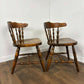 Pair of Oak Tub Style Spindle Back Chairs