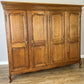 Wardrobe Vintage French Louis XVI Style Oak Four Door Carved Armoire LOT 6506