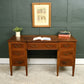 Vintage Mahogany Pedestal Desk - Kneehole - With Drawers