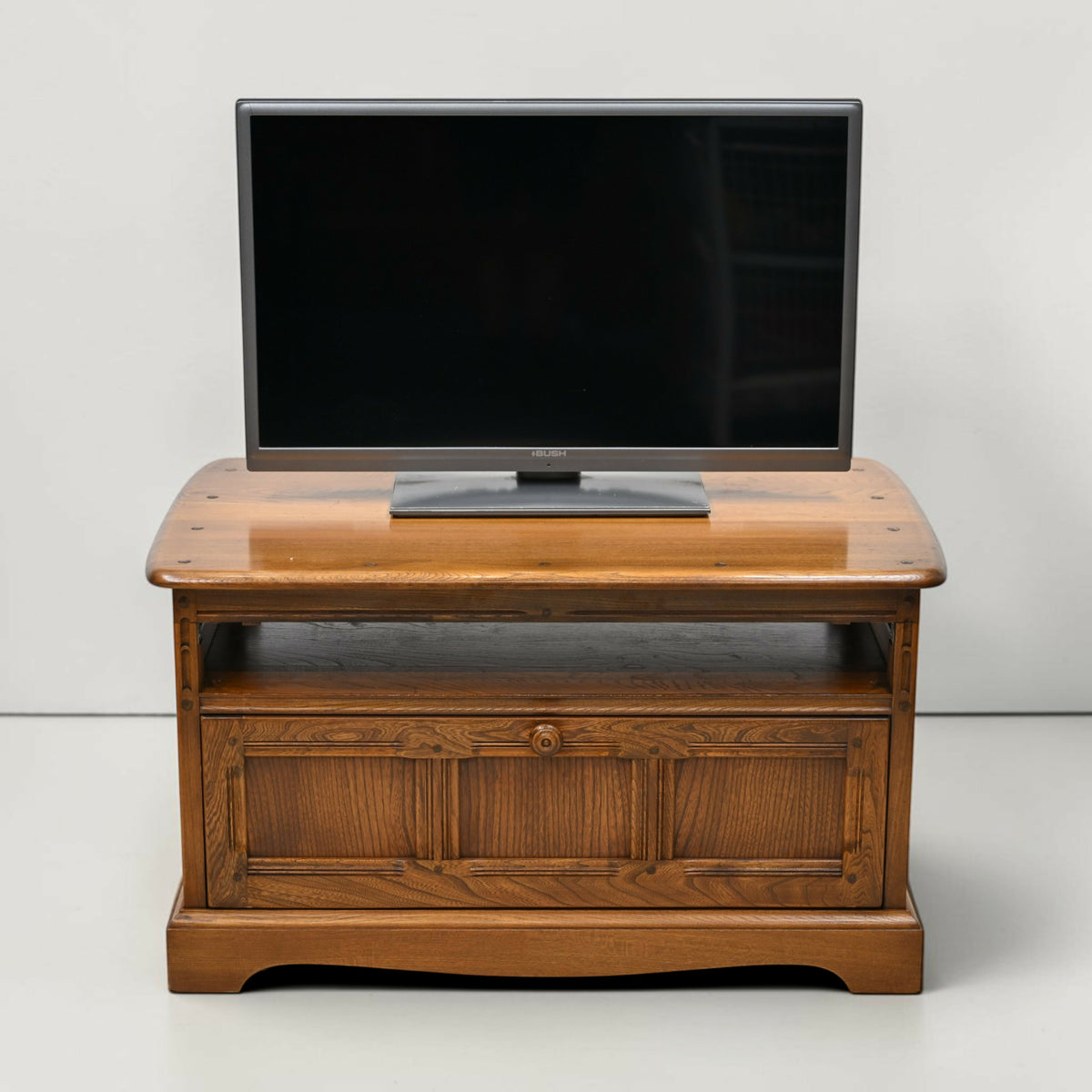Ercol TV Video Stand Fall Front Video Store Golden Dawn Finish FREE UK Delivery*