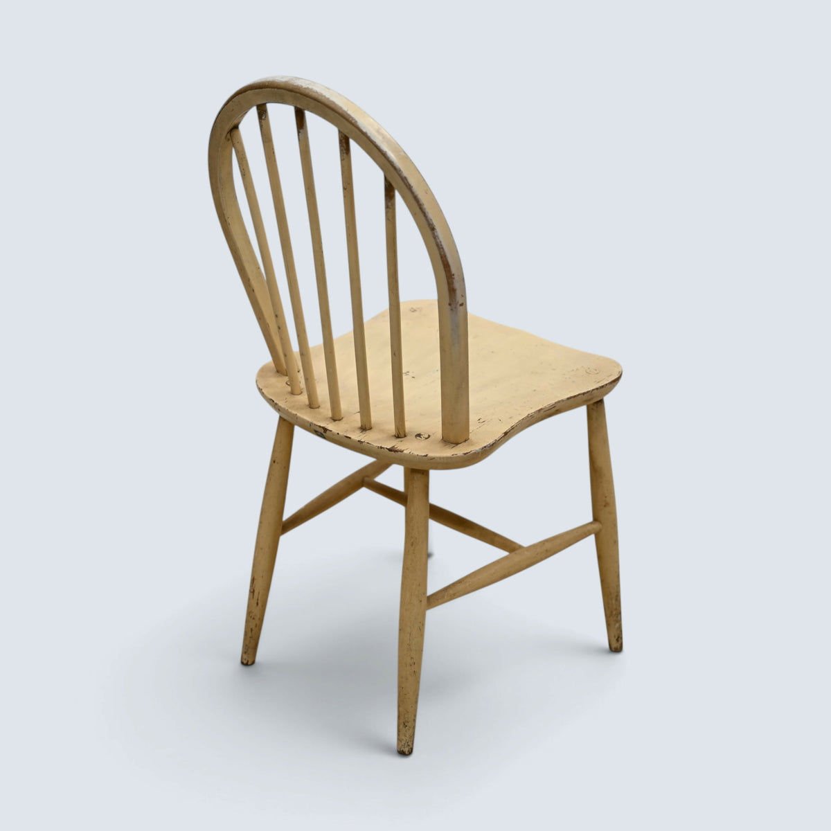 3 Painted Ercol Kitchen Chairs Cream Coloured Rustic Looking FREE UK Delivery*