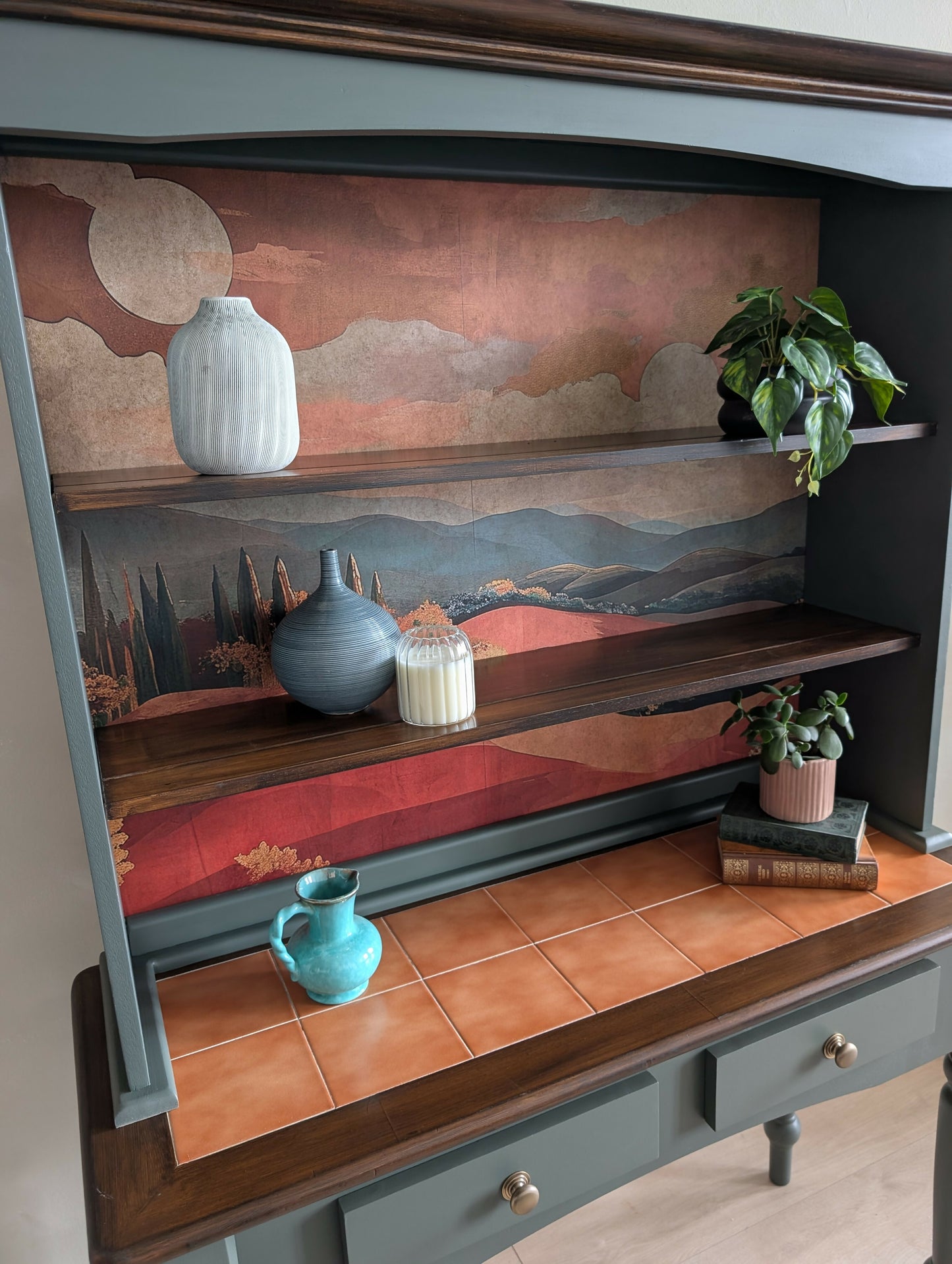 Tuscan Sunset Bookcase Shelving Unit