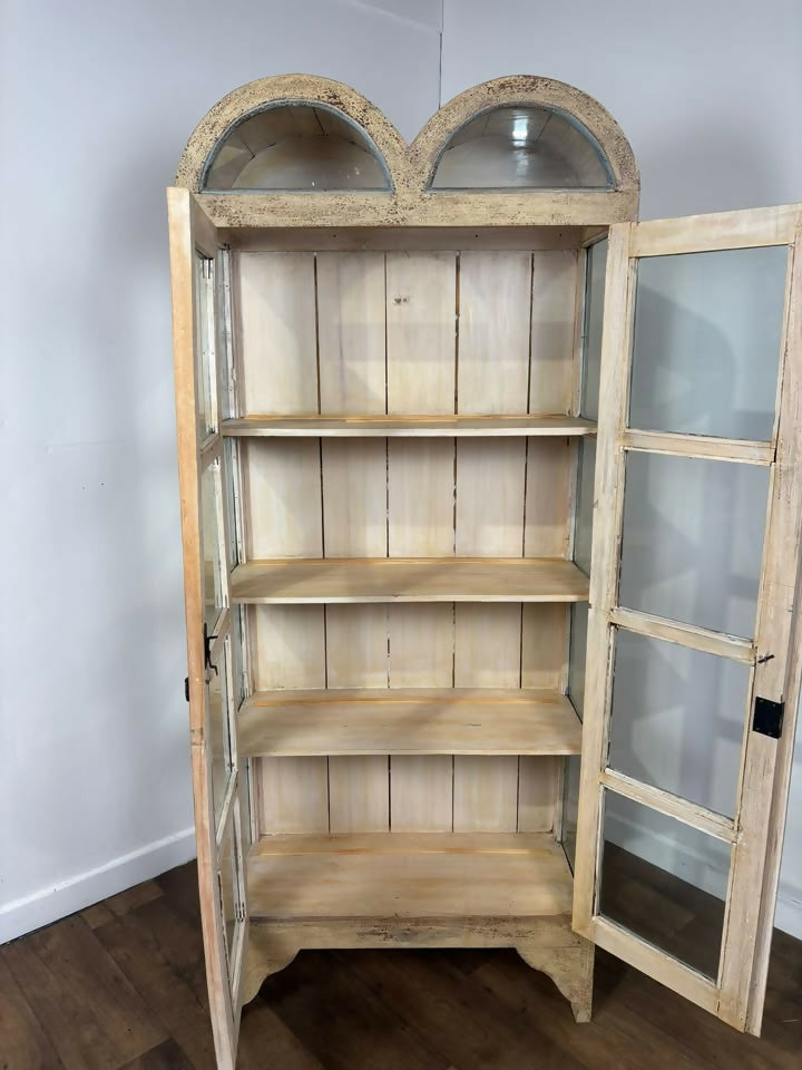 French Style Painted Dome Topped Display Cabinet