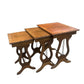 Vintage Regency style Walnut and Oak Lyle nest of tables