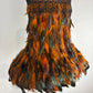 Vintage Barley Twist Standard Lamp with Handmade Feather Shade