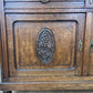 Cabinet Antique French Style Marble Top Oak Sideboard Carved Cupboard LOT 6312