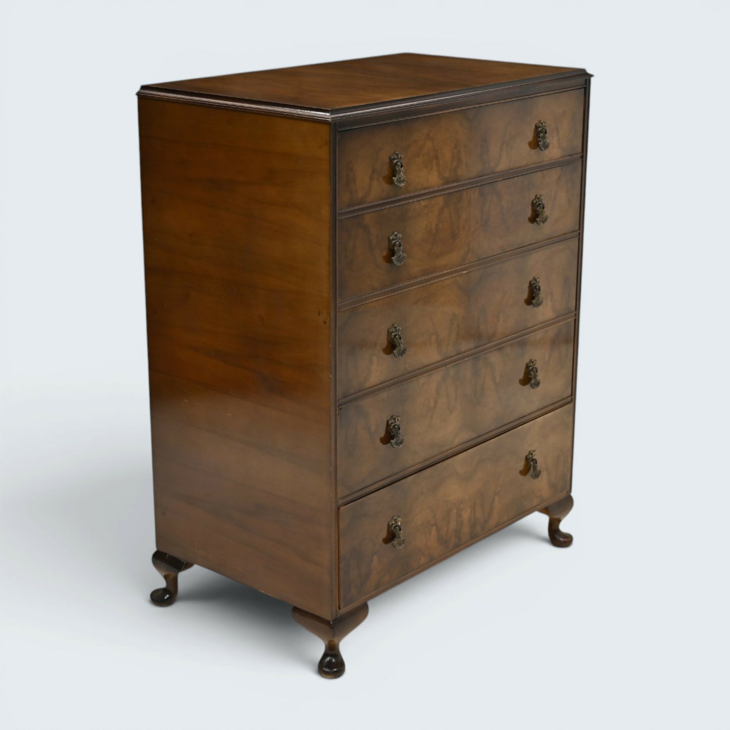 Chest of 9 Drawers Queen Anne Style Legs F. Wrighton & Sons FREE UK Delivery