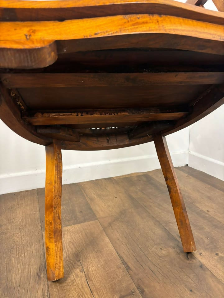 Antique Style Hardwood Bergère Chair with Cane Seat & Cabriole Legs