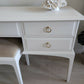 Stag Minstrel Dressing Table and Stool Professionally Refinished in Warm Neutral Cashmere