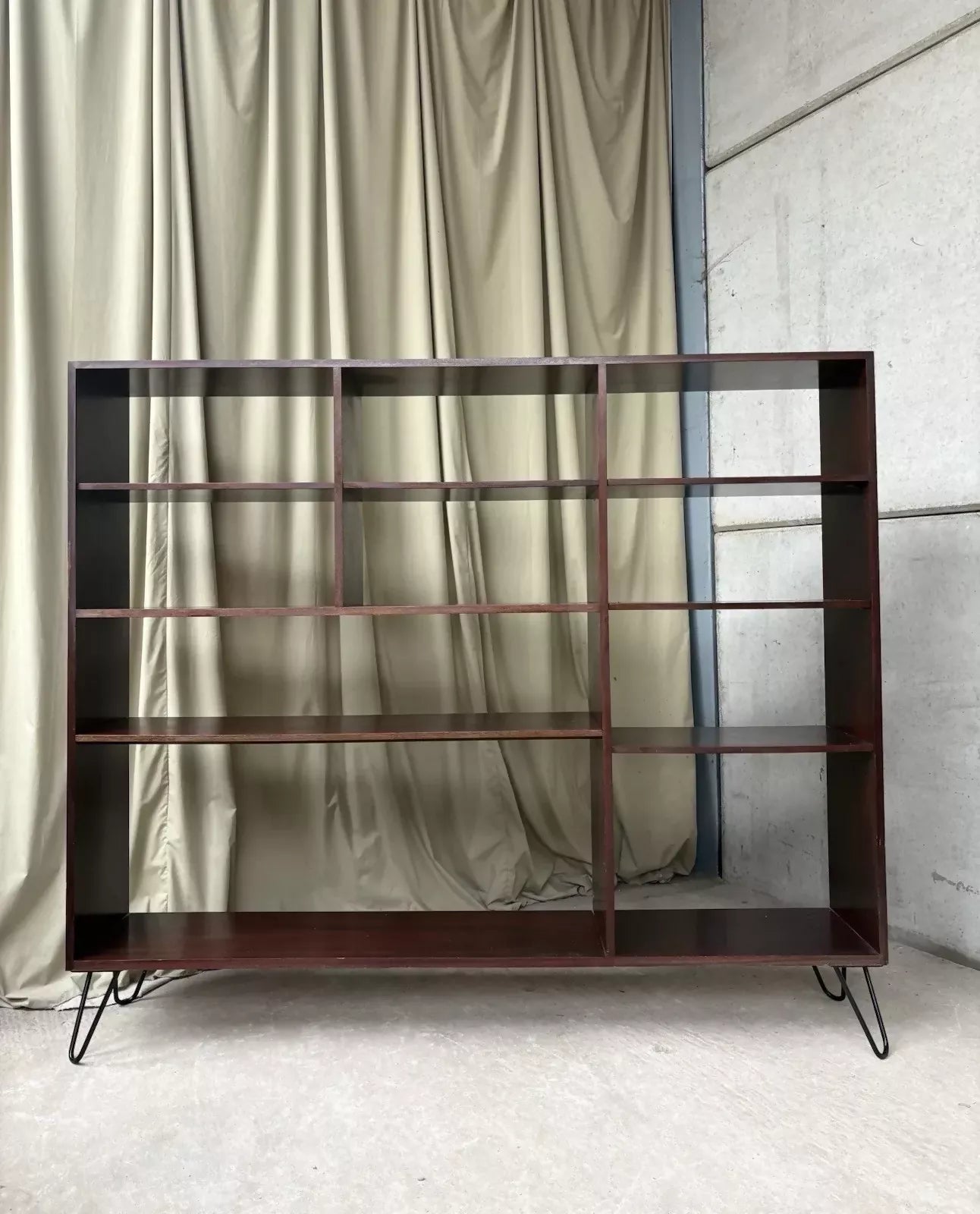 Vintage Mid Century Danish Rosewood Bookcase Shelving Wall Unit Retro Scandi R1069