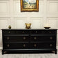 Stag Minstrel Captains Chest, Solid Wood, Eight Drawers, Black Chest of drawers