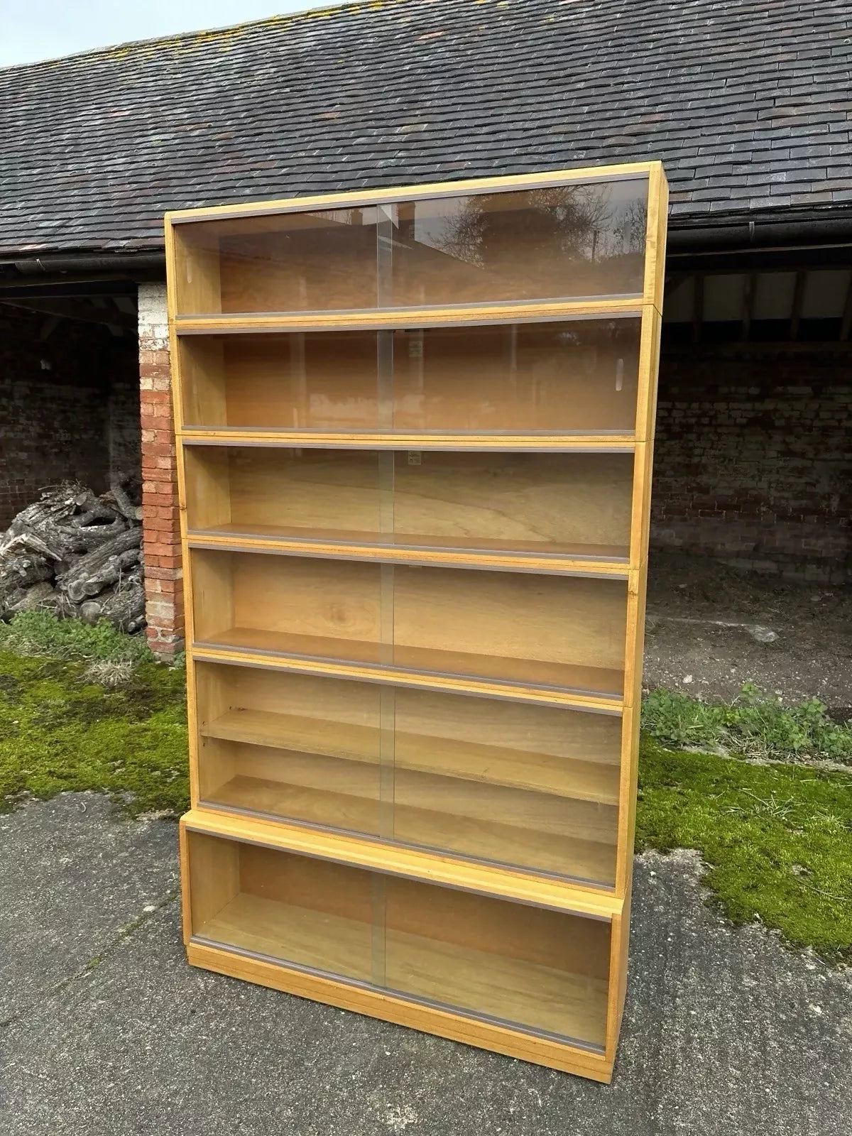 Vintage ‘Simplex’ Mid Century Bookcase Display Specimen Collectors 60s Cabinet