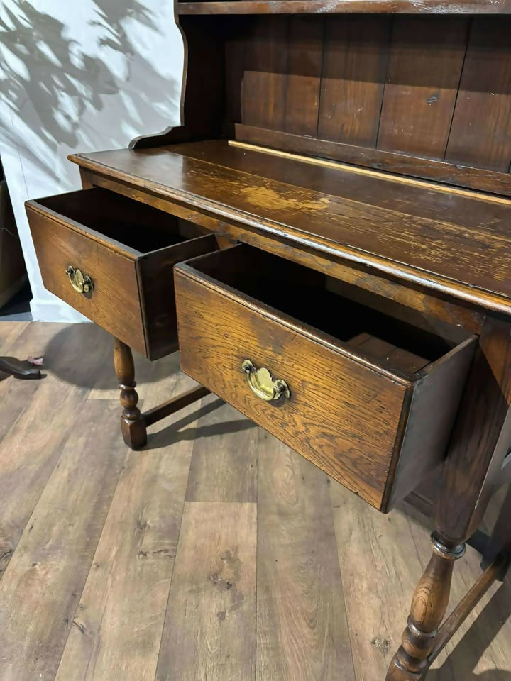Vintage Oak Dresser on Turned Supports