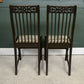 6 x Ebonised Oak Dining Chairs with Drop in Seats