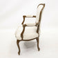 Vintage French Louis Philippe Style Armchair Cream Upholstery FREE UK Delivery
