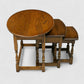 Old Charm Oval Nest of Tables in Light Oak Model 1990 VGC FREE UK Delivery. SBR10567/1006E