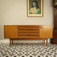 Vintage White and Newton Teak Mid Century Sideboard