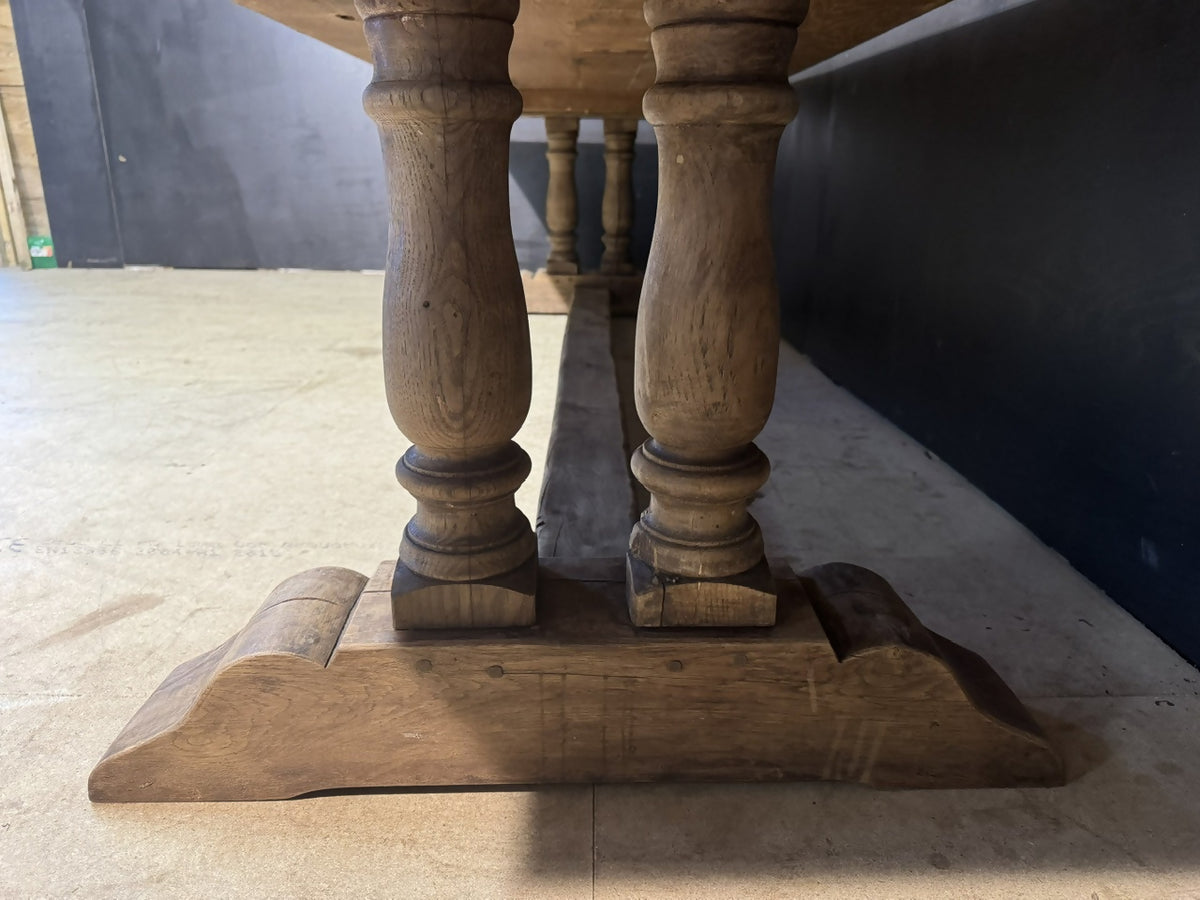Incredible Huge 3.2 x 1 Meter Oak Farmhouse Dining Table