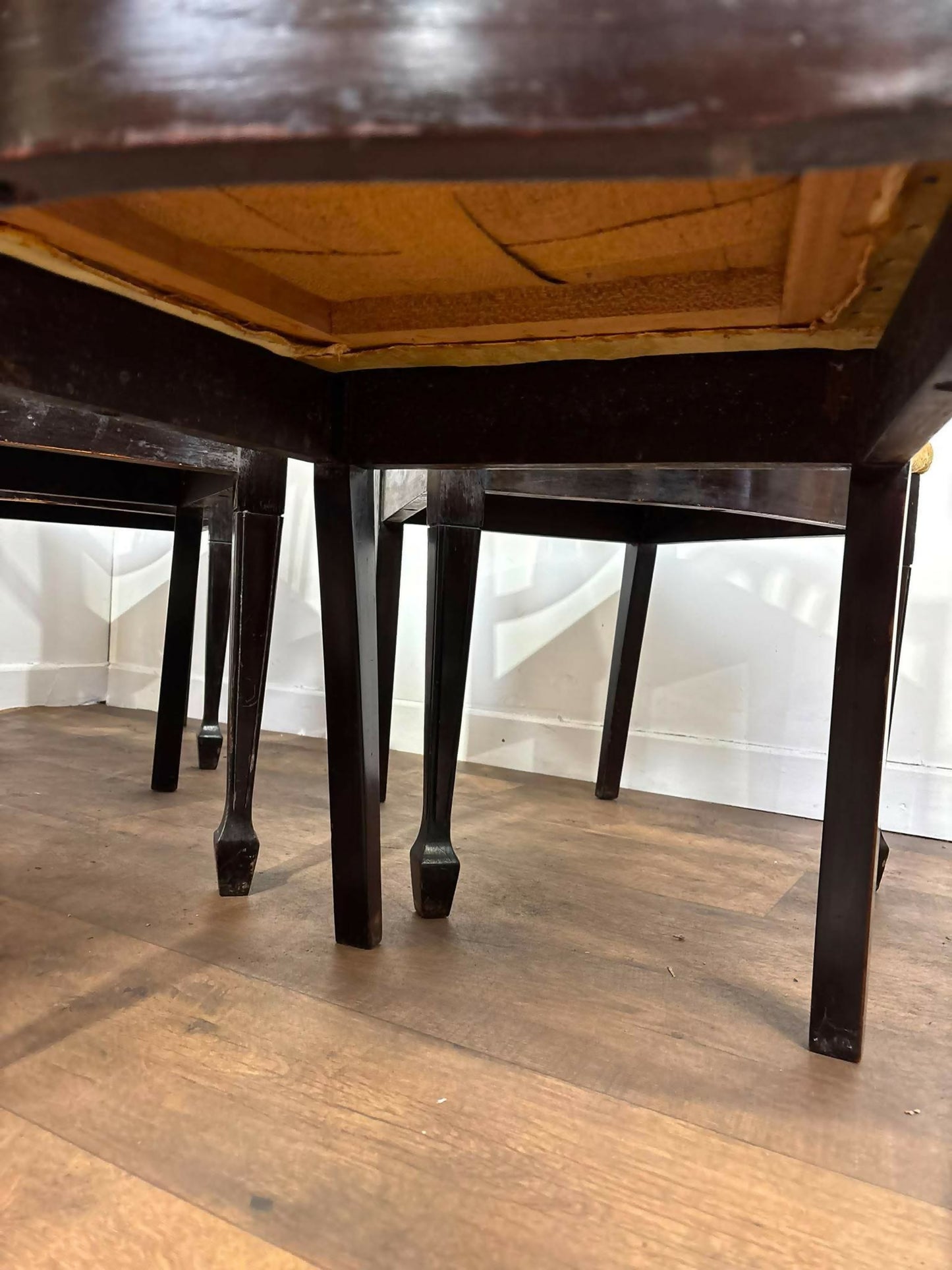 Set of Six Upholstered Mahogany Dining Chairs with Pierced Splat Backs (2 Carvers & 4 Side Chairs)