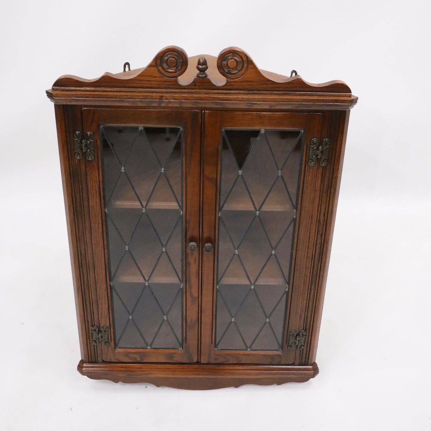 Old Charm Oak Hanging Corner Display Cabinet in Tudor Brown FREE UK Delivery. SBR9519/0309D