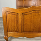 Bed Vintage French Louis XVI Oak Double Bed Frame Carved Headboard LOT 3664