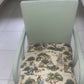 Mid century chair. Comes in two pieces. Very cool. Sage green - you choose your fabric.